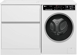 Misty Мебель для ванной с раковиной под стиральную машину Ингрид 130 L белая – фотография-5